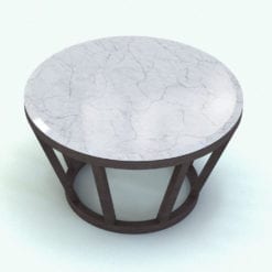 Revit Family / 3D Model - Twisted Circle Multipurpose Table Rendered in Revit