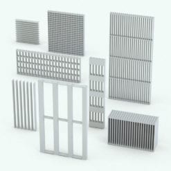 Revit Family / 3D Model - Vertical and Horizontal Space Divider Variations