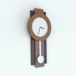 Revit Family / 3D Model - Vertical Modern Pendulum Clock Rendered in Revit