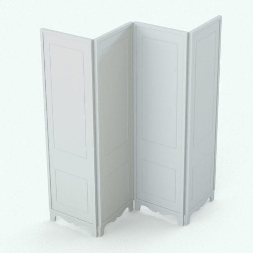 Revit Family / 3D Model - Victorian Space Divider Perspective