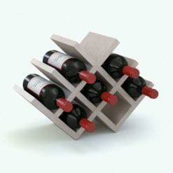Revit Family / 3D Model - W Wine Rack Rendered in Revit