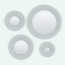 Revit Family / 3D Model - Wall Mirror Dots Variations