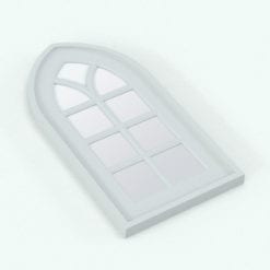 Revit Family / 3D Model - Wall Mirror Gothic Perspective 2