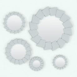 Revit Family / 3D Model - Wall Mirror Scales Variations