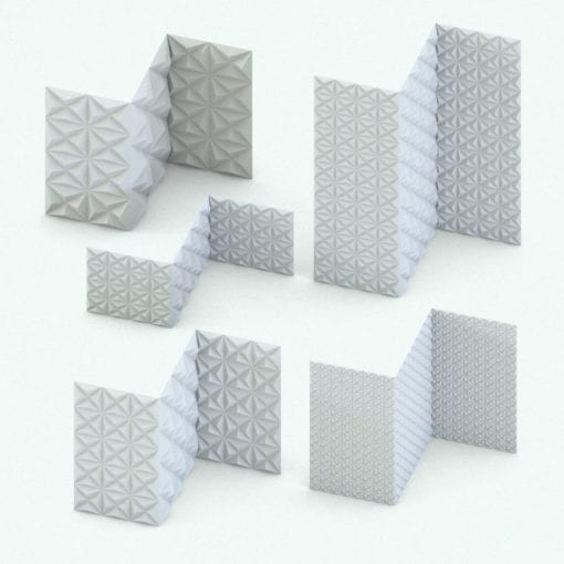 Revit Family / 3D Model - Wall Paneling 2 Variations