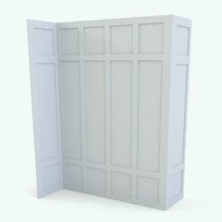 Revit Family / 3D Model - Wall Paneling 3 Perspective