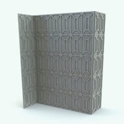 Revit Family / 3D Model - Wall Paneling 4 Rendered in Revit