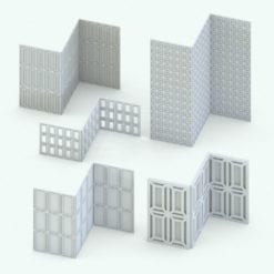 Revit Family / 3D Model - Wall Paneling 4 Variations