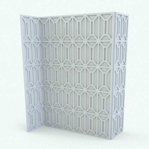 Revit Family / 3D Model - Wall Paneling 4 Perspective