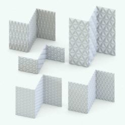 Revit Family / 3D Model - Wall Paneling 6 Variations