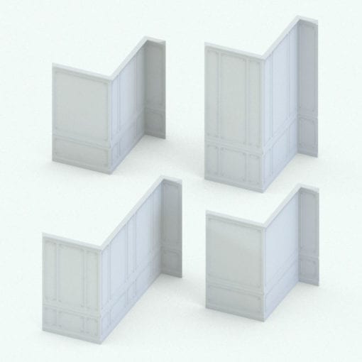 Revit Family / 3D Model - Wall Paneling 7 Variations