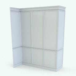 Revit Family / 3D Model - Wall Paneling 8 Perspective