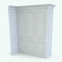 Revit Family / 3D Model - Wall Paneling 9 Perspective