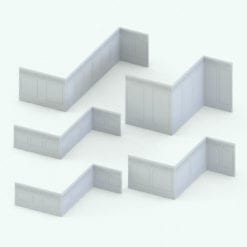 Revit Family / 3D Model - Wall Trim 5 Variations