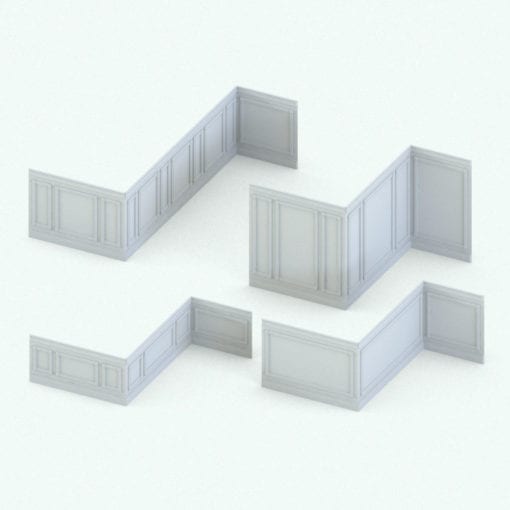 Revit Family / 3D Model - Wall Trim 6 Variations