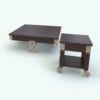 Revit Family / 3D Model - Wheeled Living Room Tables Set Rendered in Revit