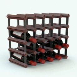 Revit Family / 3D Model - Wine Rack Rhomboids Rendered in Revit