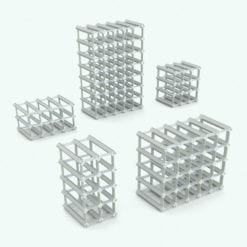 Revit Family / 3D Model - Wine Rack Rhomboids Variations