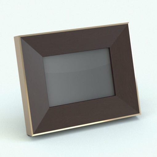 Revit Family / 3D Model - Wood Slanted Profile Picture Frame Rendered in Revit