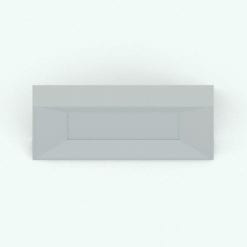 Revit Family / 3D Model - Wood Slanted Profile Picture Frame Top View