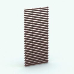 Revit Family / 3D Model - Wood Slats Space Divider Rendered in Revit
