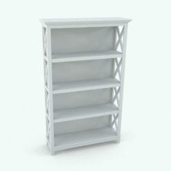 Revit Family / 3D Model - X-Shapes Bookshelf Perspective