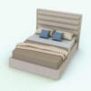 Revit Family / 3D Model - Box Base Bed Rendered in Revit
