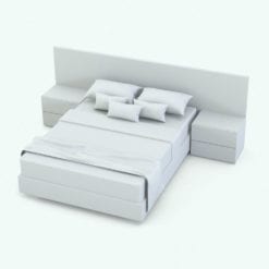 Revit Family / 3D Model - Box Stands Bed Perspective