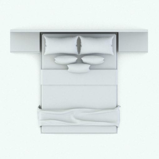 Revit Family / 3D Model - Box Stands Bed Top View