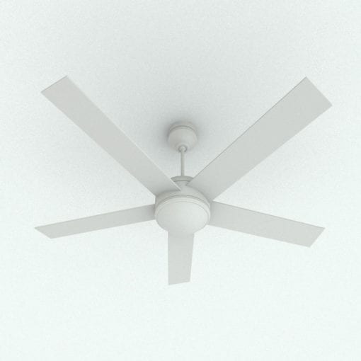 Revit Family / 3D Model - Ceiling Fan Modern 2 Perspective 1