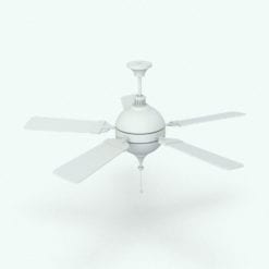 Revit Family / 3D Model - Ceiling Fan Sphere Perspective 2