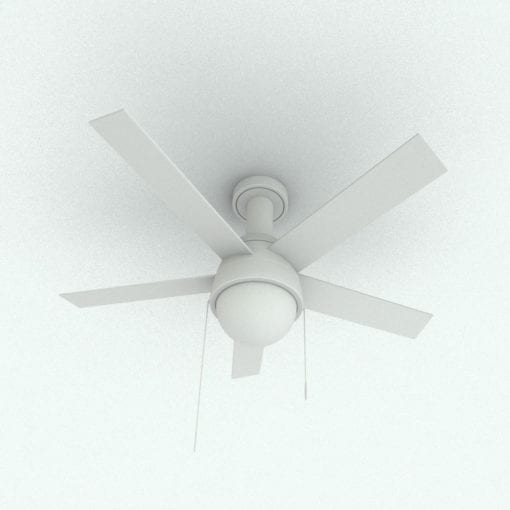 Revit Family / 3D Model - Ceiling Fan Modern 1 Perspective 1