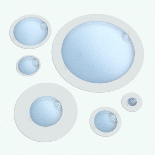 Revit Family / 3D Model - Circular Pool Variations