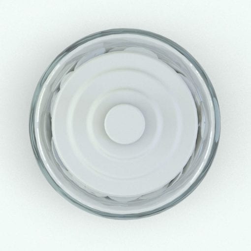 Revit Family / 3D Model - Glass Cookie Jar With Lid Top View