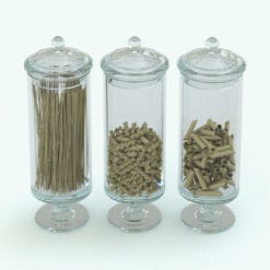 Revit Family / 3D Model - Glass Pasta Containers Rendered in Revit