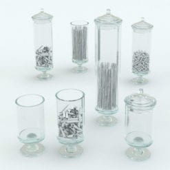 Revit Family / 3D Model - Glass Pasta Containers Variations
