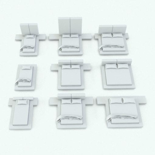 Revit Family / 3D Model - Low Bed Wide Base Variations