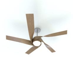 Revit Family / 3D Model - Modern Ceiling Fan Rendered in Revit