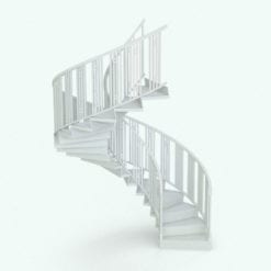 Revit Family / 3D Model - Modern Railing on Stair 2