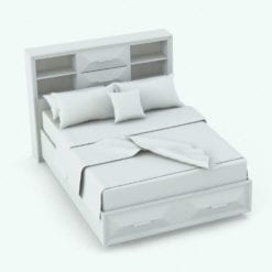 Revit Family / 3D Model - Pyramidal Drawers Bed Set Bed