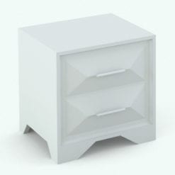 Revit Family / 3D Model - Pyramidal Drawers Bed Set Night Stand