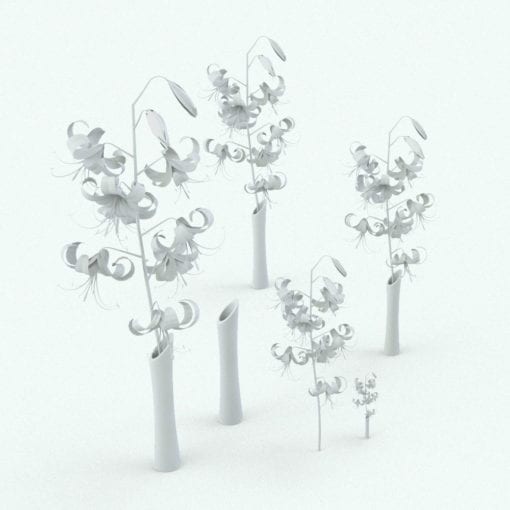 Revit Family / 3D Model - Tiger Lily Variations