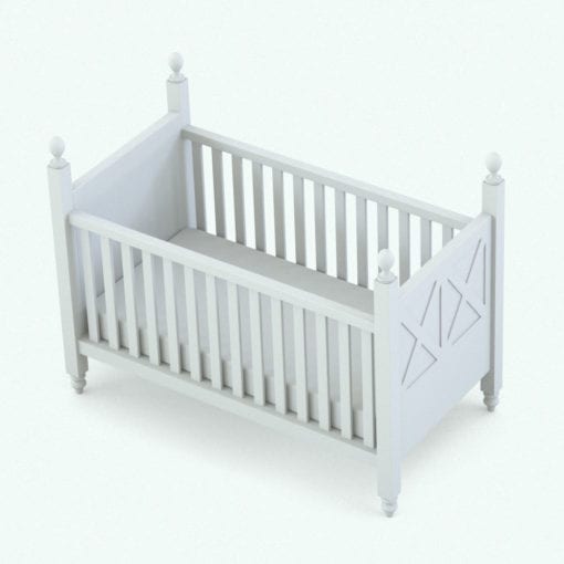 Revit Family / 3D Model - X-Shapes Nursery Set Crib