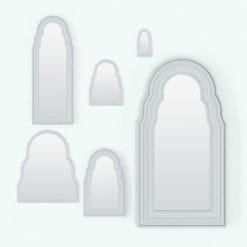 Revit Family / 3D Model - Arch Wall Mirror Variations