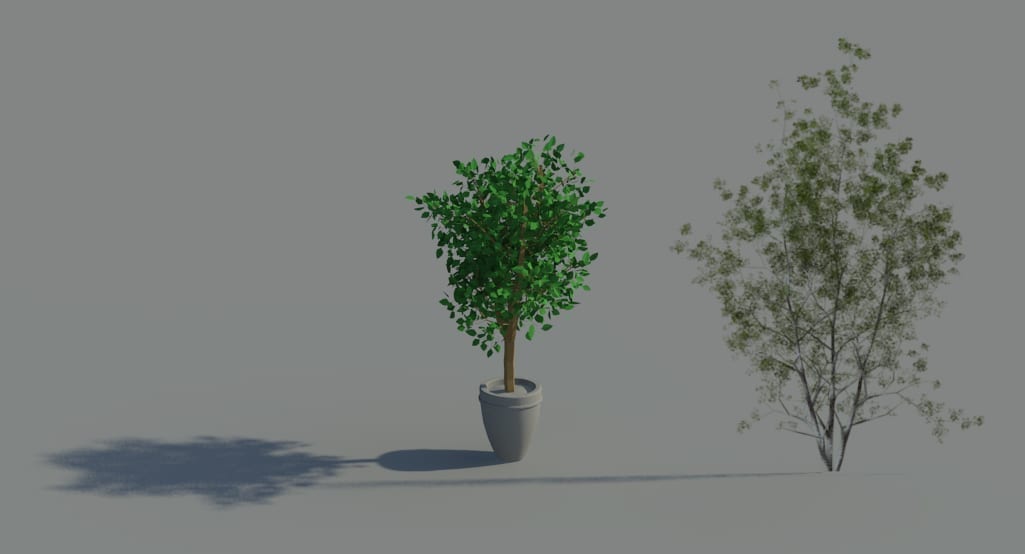Plants and Trees in Revit: RPC’s, Full Geometry Plants and Vray RPC Proxies - Difference