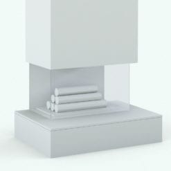 Revit Family / 3D Model - Glass Enclosed Fireplace Detail