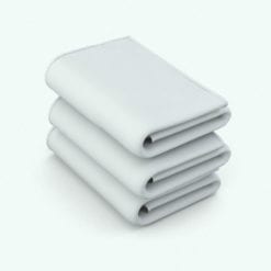 Revit Family / 3D Model - Stack of Towels Perspective