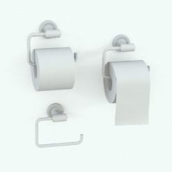 Revit Family / 3D Model - Toilet Paper Holder Circular Variations