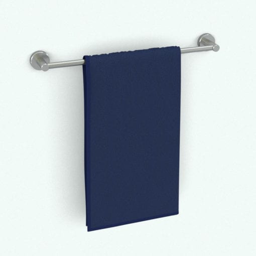 Revit Family / 3D Model - Towel Holder Simple Rendered in Revit