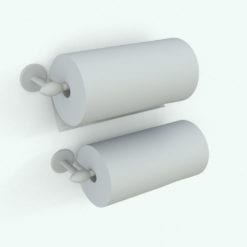 Revit Family / 3D Model - Wall Mounted Paper Holder Arm Variations